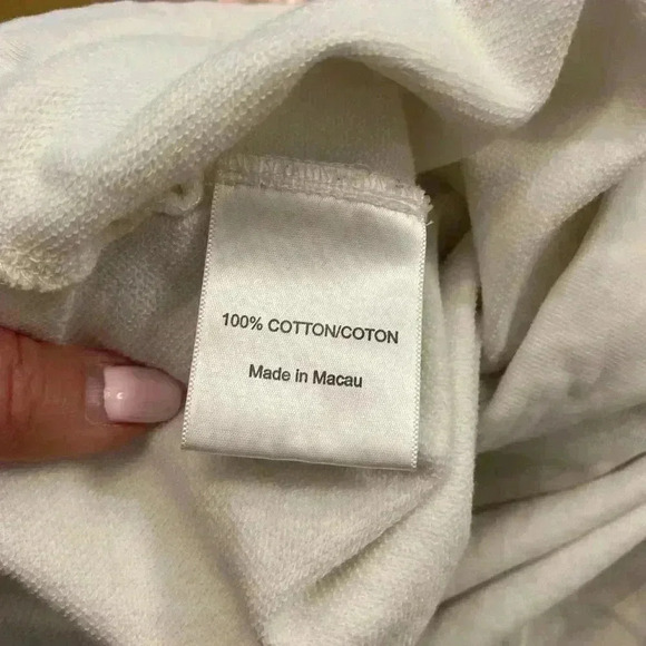 Tory Burch Women’s French Terry Cotton Sweat Pants Draw String white Small NWOT - Picture 8 of 11